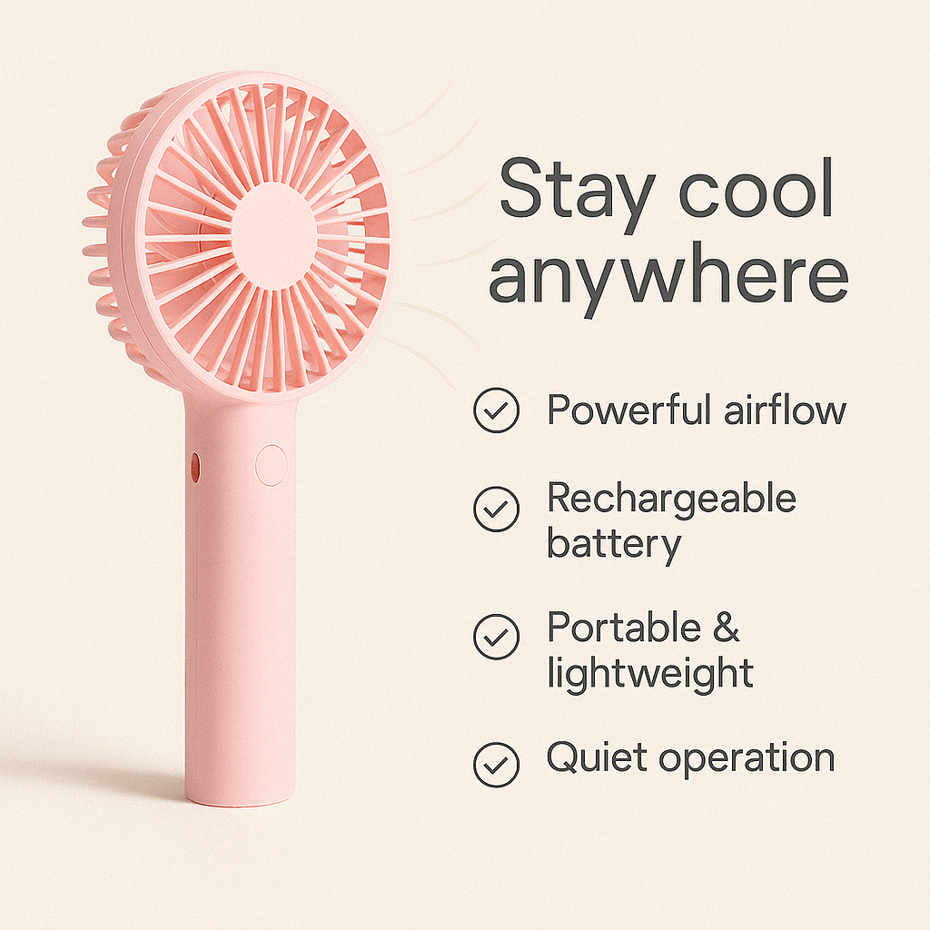 LUXELE™-Portable Handheld Mini Rechargeable Fan