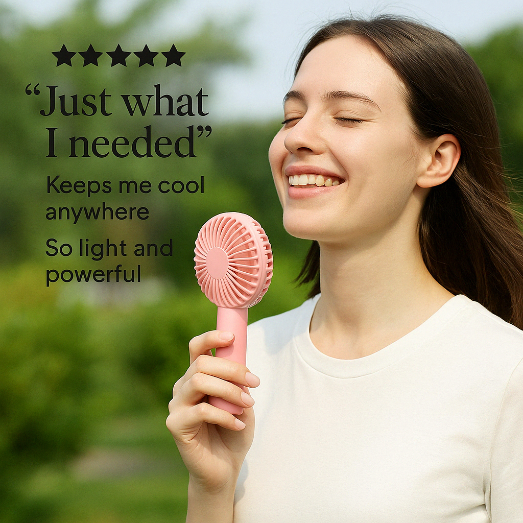 LUXELE™-Portable Handheld Mini Rechargeable Fan