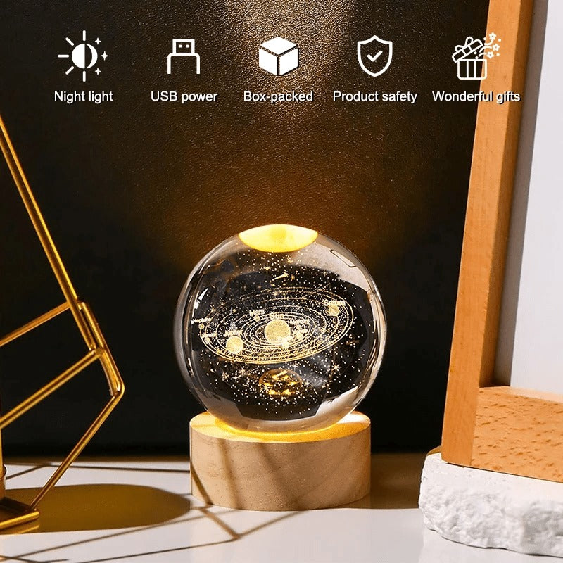 ELITORY™-Night Light Galaxy Crystal Ball Lamp